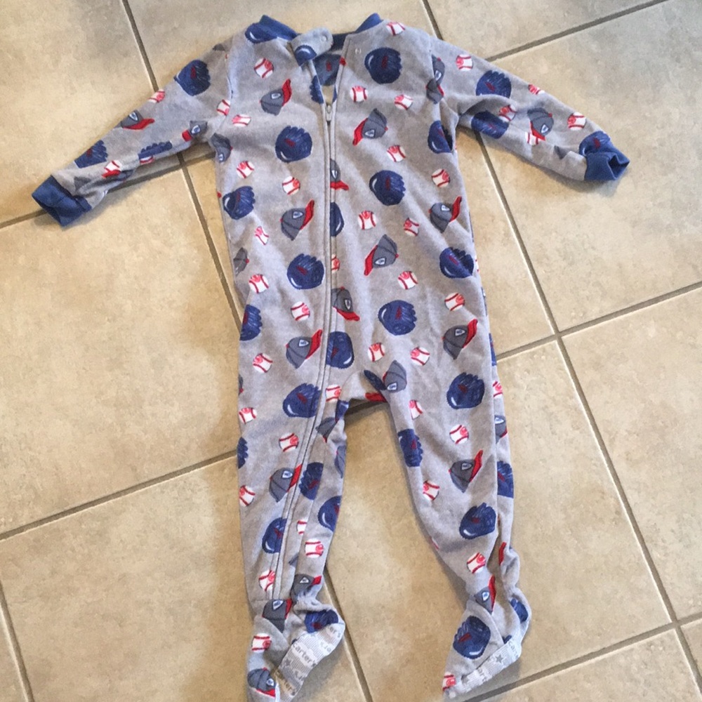 Boys baseball fleece pajamas